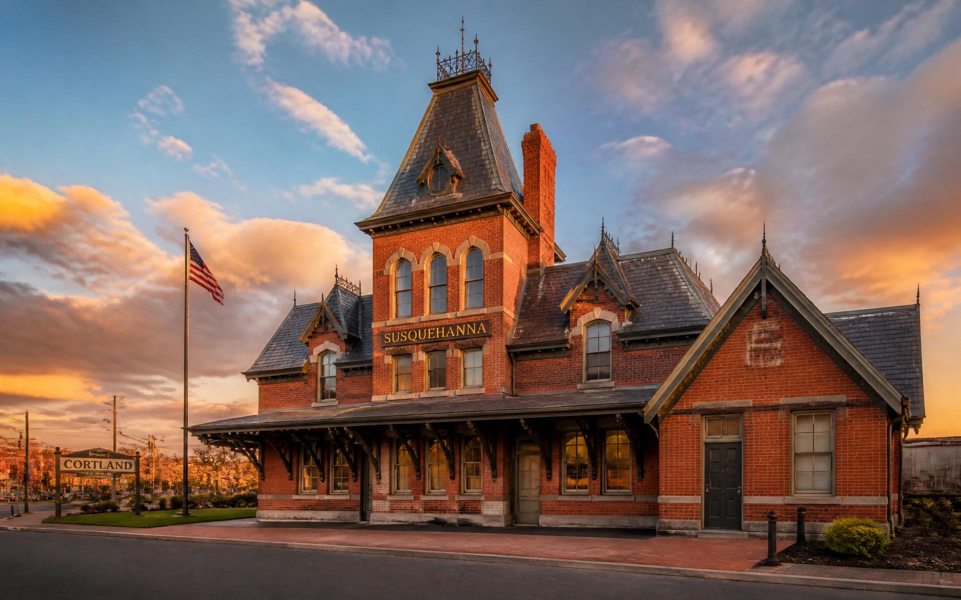 The historic Susquehanna Station at golden hour